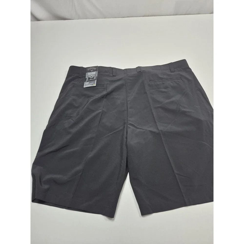 Callaway Golf Shorts Mens 50 Black Stretch Waistband 10.5 Inseam UPF 50 Big Tall